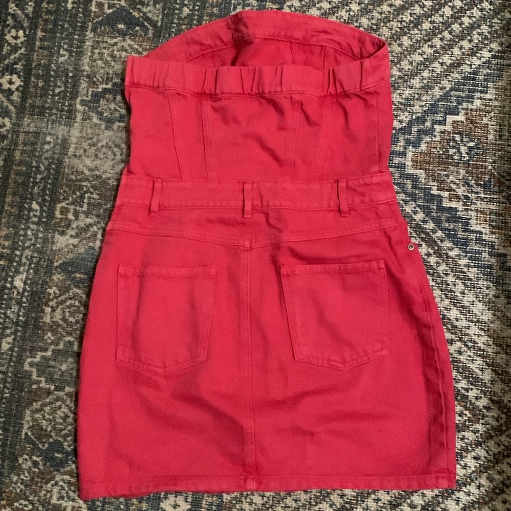 Vici Strapless Pink Mini Dress - Picture 2 of 7